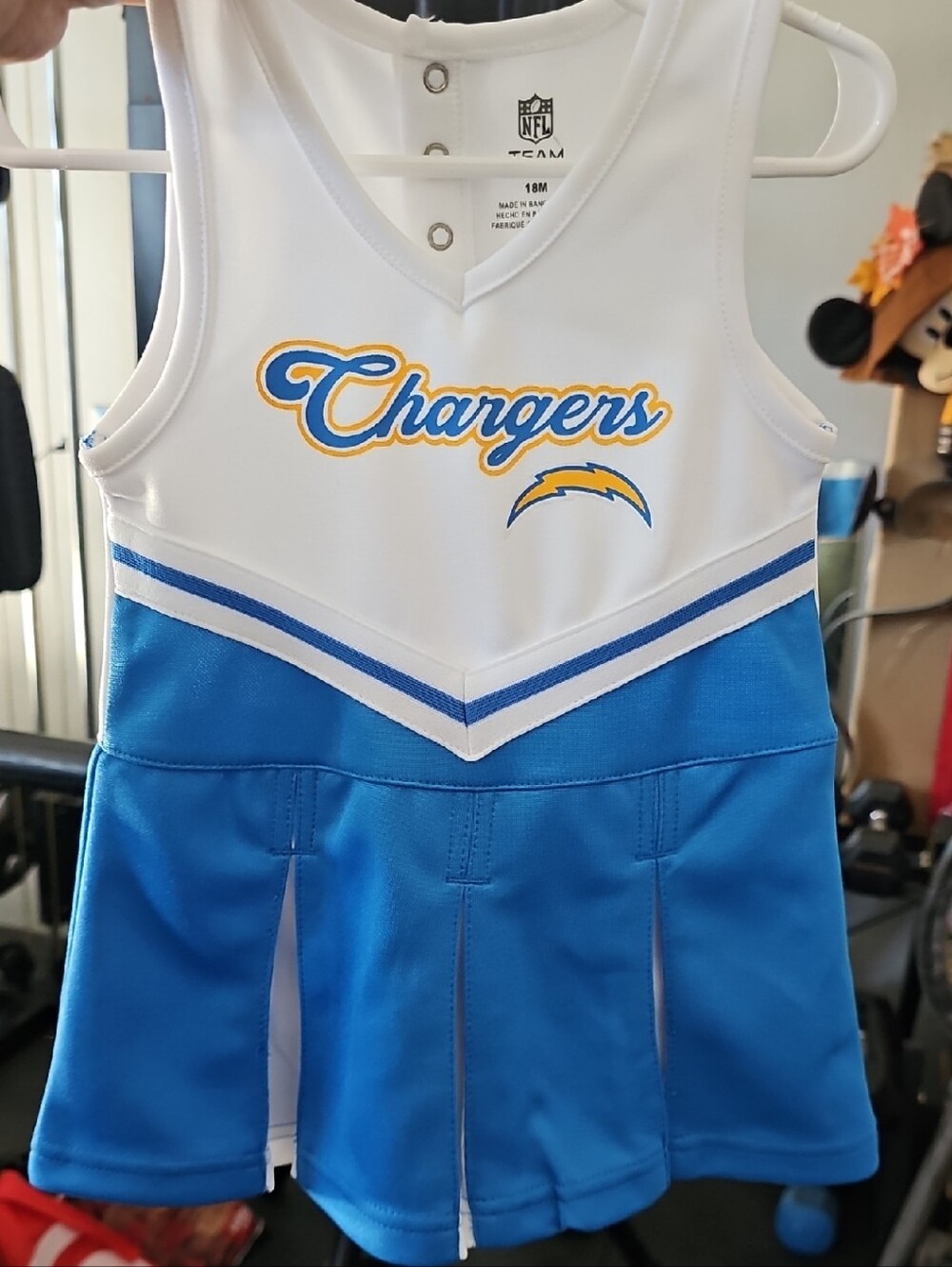 NFL Chargers Infant/Toddler Cheer Outfit in White, Blue & Gold